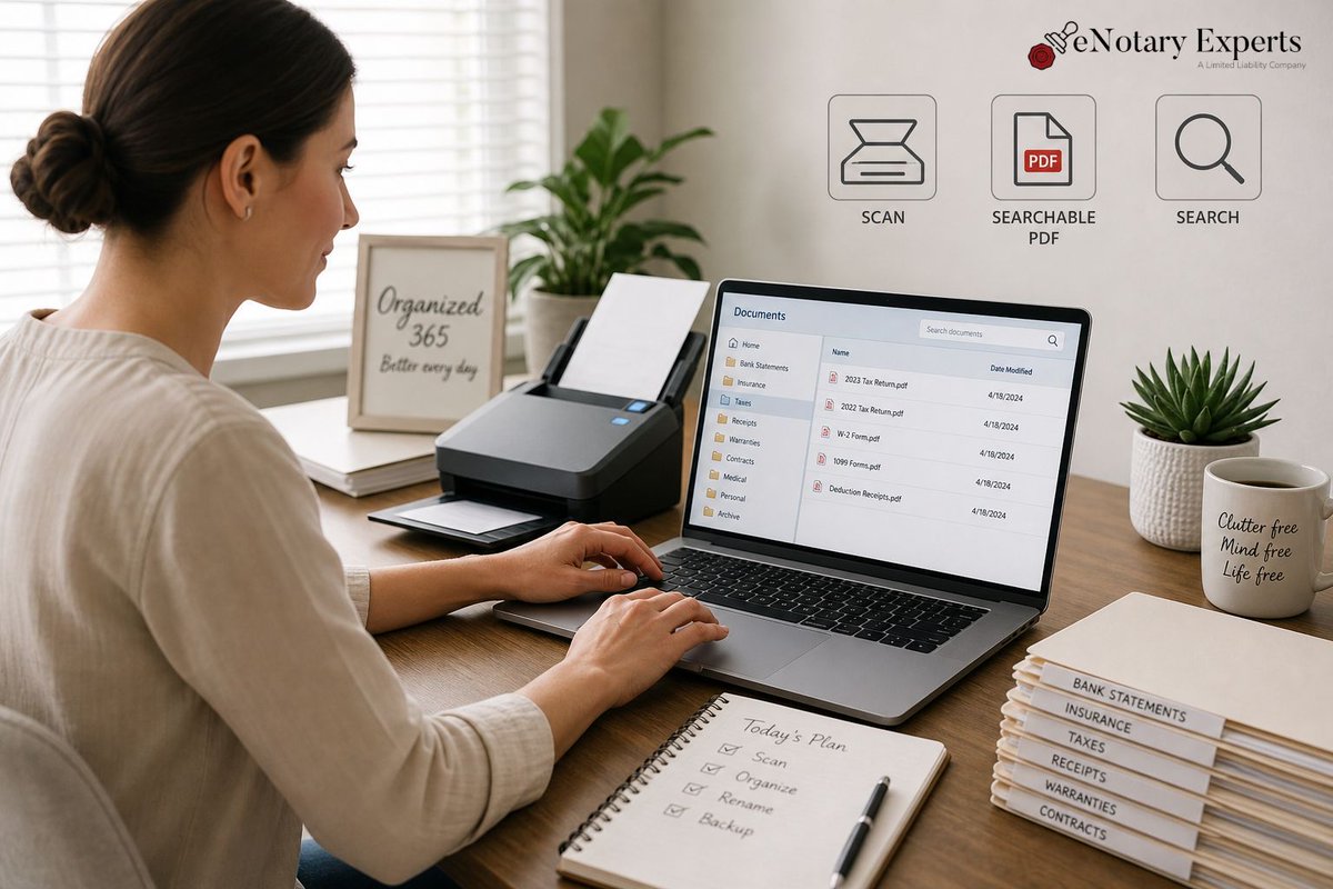 eNotaryExperts's tweet photo. Notary + scanning in one appointment? 📄 Our OCR bundle turns docs searchable fast. Small biz owner cleared backlog in one go. Book at https://t.co/ab9DHhFTv0 #RONFlorida #DocumentScanning https://t.co/gzs8rCdDkv