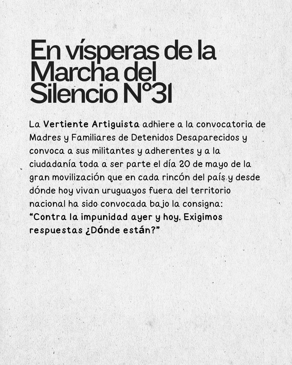 LaVertienteFA's tweet photo. A 50 años de los crímenes de mayo de 1976, reafirmamos nuestro compromiso con la verdad, la memoria, la justicia y la reparación. https://t.co/aY6pimBMlg