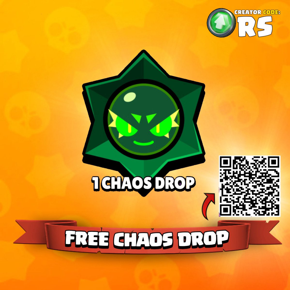 RsClash's tweet photo. For brawl stars players 
Free chaos drop #Brawlstars https://t.co/xDJC2wkf76
