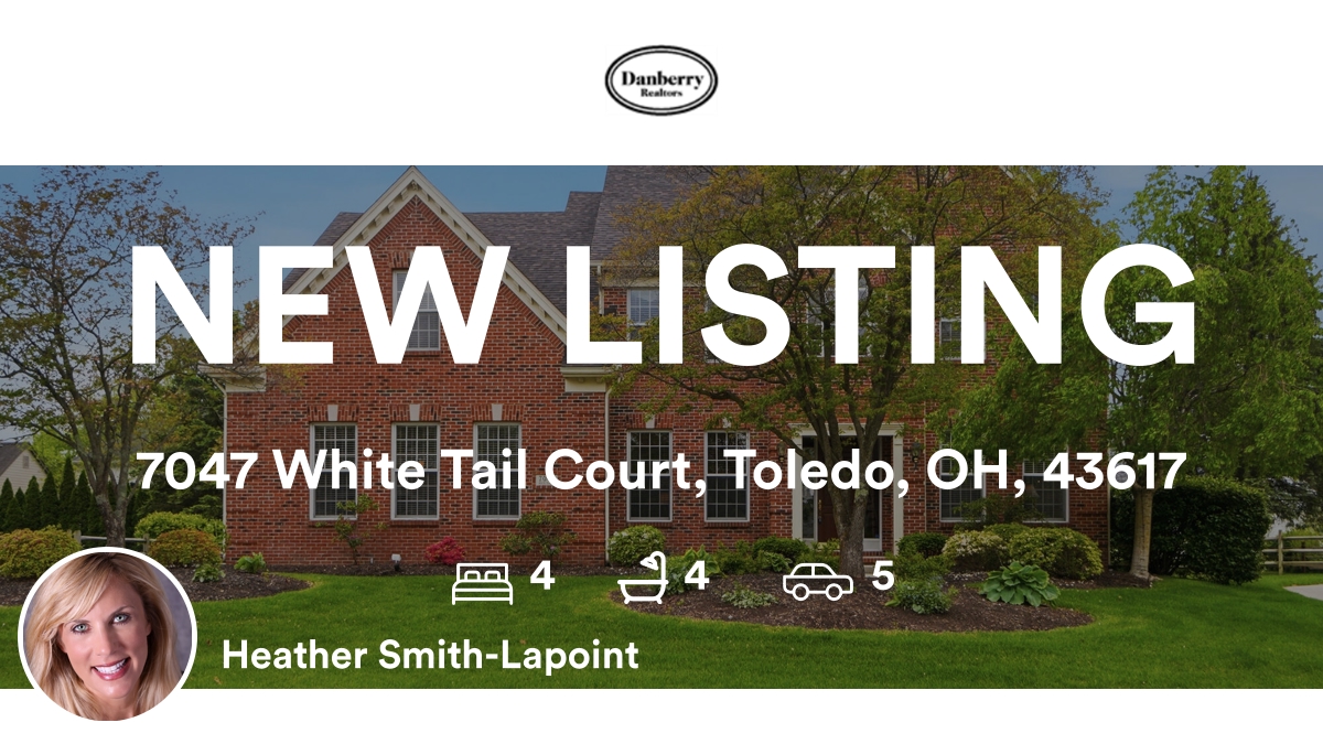 heathersold's tweet photo. 🛌 4 🛀 4 🚘 5
📍 7047 White Tail Court, Toledo, OH, 43617

My latest listing on RateMyAgent.
NAR 373622
https://t.co/dwLQhGTxYi

...
#ratemyagent #realestate #The_Danberry_Co https://t.co/Y5oK2eRsbY