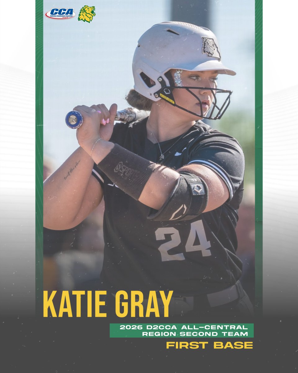 MSSUSoftball's tweet photo. All-region recognition for Katie Gray 👏
2026 D2CCA All-Central Region Second Team First Baseman https://t.co/ASHtUEcfSI