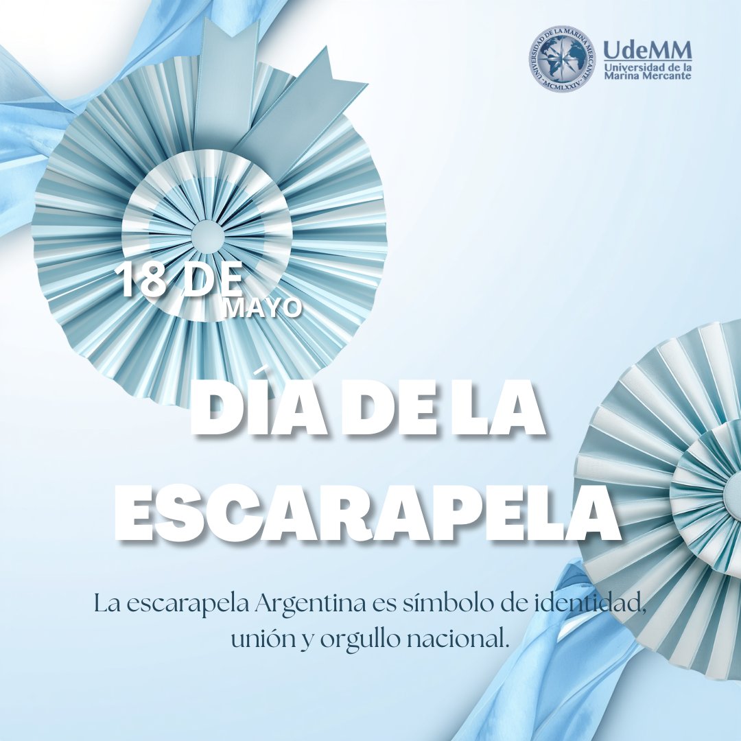 BiblioUdeMM's tweet photo. #Efemérides

El 18 de mayo celebramos el #DíaDeLaEscarapela. Creada en 1812 por pedido de Manuel Belgrano, este emblema patrio nació como el distintivo de las Provincias Unidas del Río de la Plata y hoy nos sigue uniendo como argentinos. 🇦🇷

 #UdeMM #Biblioteca #Argentina https://t.co/dmsyGm3h5y