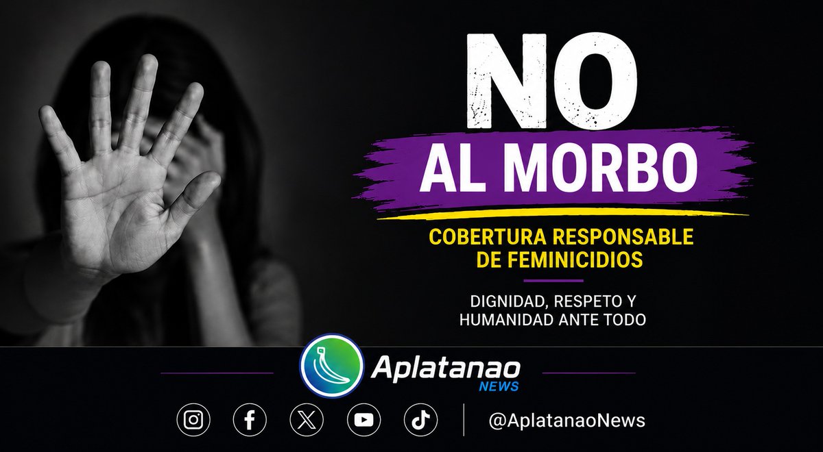 AplatanaoNews's tweet photo. Feminicidios: cómo informar sin convertir el dolor en espectáculo

Recomendaciones de organismos internacionales y guías periodísticas

#AplatanaoNews #ViolenciadeGénero #Mujer #NoMorbo #Dignidad #RepúblicaDominicana 

https://t.co/OyFTp6msXC https://t.co/CdlUdXzqRE