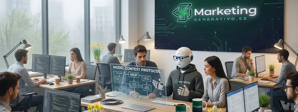 vmlcano's tweet photo. La conversación sobre IA en #marketinggenerativo se ha centrado demasiado en los prompts. Y sí, saber pedir bien importa. Pero empieza a aparecer una capa mucho más interesante. Te contamos cómo los MCP están cambiando las reglas del juego. https://t.co/08UW1FUClB https://t.co/bBdkwRrFBy