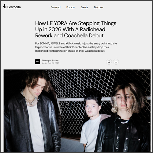 beunfolded's tweet photo. How @leyora_berlin  Are Stepping Things Up in 2026 With A @radiohead  Rework and @coachella  Debut @beatport  https://t.co/W5dA9ps2Lx https://t.co/j3PngDAMsM