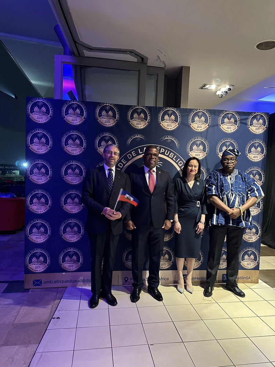 go2uj's tweet photo. Vice-Chancellor and Principal Prof Letlhokwa Mpedi and Ambassador Jean Robert Pillard welcome guests to tonight’s commemorative ceremony honouring Haiti’s historic journey to independence and sovereignty.

#UJAllTheWay #UJGlobal https://t.co/G7V6qwwIfi