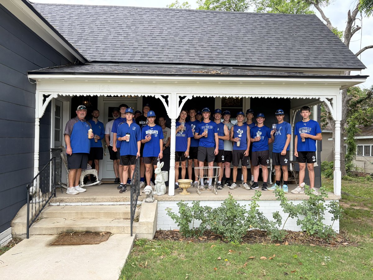 Beckville_Sport's tweet photo. ⚾️ Thank you to The Brevard House for supporting our Beckville Bearcat Baseball team this morning! #FAMILY #PLAYOFFS https://t.co/Wjjw398t4b