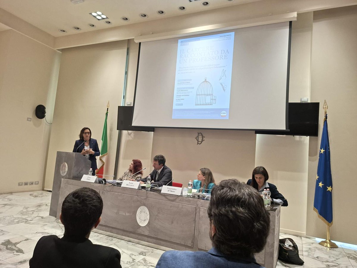 GaranteLiberta's tweet photo. Il @GaranteLiberta (GNPL)- Avv. Irma Conti e Prof. Em. Mario Serio - ha partecipato il 18 maggio, presso la Sala Matteotti della Camera dei Deputati, al Convegno “Il carcere raccontato da un professore” promosso dall'on. Valentina D’Orso (M5S). @Montecitorio https://t.co/IWJUzKIh67