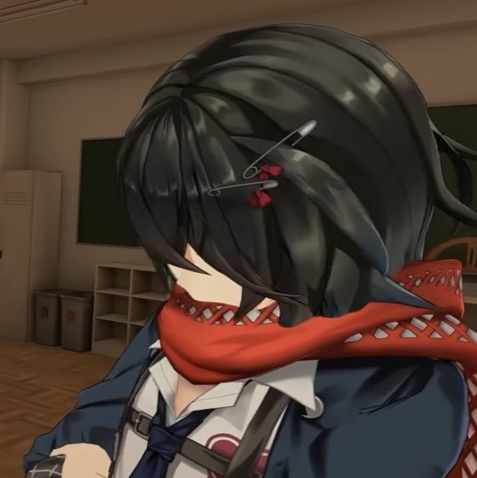 mashiroiscute's tweet photo. Mashiro chewing on his muffler again https://t.co/DSpexfuuh8