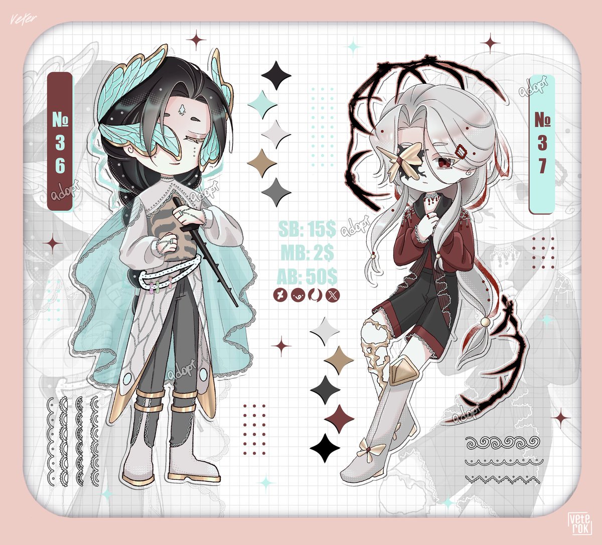 veter_vt's tweet photo. They turned out to be such dolls. I also have open commissions for VGen. I hope you enjoy it. 🤲
Auctions are held on DA and YchComm.

My VGen: veter

#Adoptable #AdoptOpen #Adopt #VGen https://t.co/r3Gw2suKAy