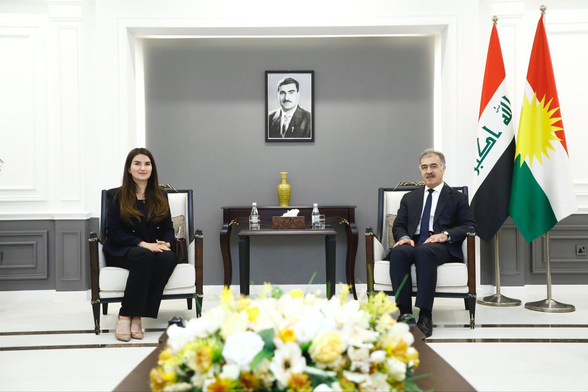 SafeenDizayee's tweet photo. Received Dr. Yara Barzinji, Director of @KrdFoundation. Briefed me on the Foundation’s work in youth development, humanitarian aid, education &amp; the environment. I expressed full support for expanding their projects across the Kurdistan Region. https://t.co/o67D1R7S6W
