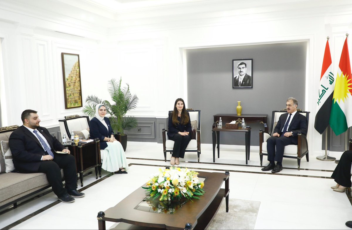 SafeenDizayee's tweet photo. Received Dr. Yara Barzinji, Director of @KrdFoundation. Briefed me on the Foundation’s work in youth development, humanitarian aid, education &amp; the environment. I expressed full support for expanding their projects across the Kurdistan Region. https://t.co/o67D1R7S6W