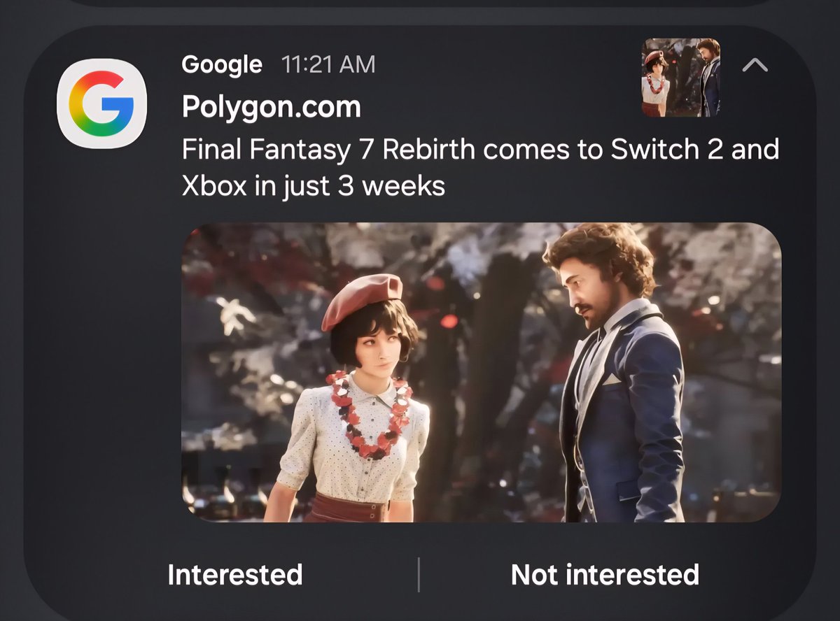 WeavasaurusRex's tweet photo. I'm noticing that my Google notifications are summarize articles instead of advertising then the way the article does. About 4th time ive noticed it.

Is this normal? If so... goated move Google. https://t.co/u2DFOvHq3n