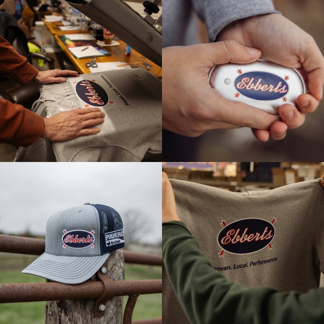 TheAgSwag's tweet photo. We are proud to share our collaboration with Ebberts! As a family owned company ourselves, we love getting the chance to create partnerships with other family owned businesses. We have done a variety of swag projects with them over the years including hats, sweatshirts, &amp; more. https://t.co/YGi8oU4Nwk