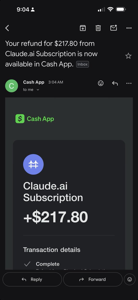 azanijp's tweet photo. @BuiltByMichael @claudeai Just get your refund brother.  You’re cooked and they don’t give af. Happened to me while doing security research. https://t.co/qtcewbSgwb