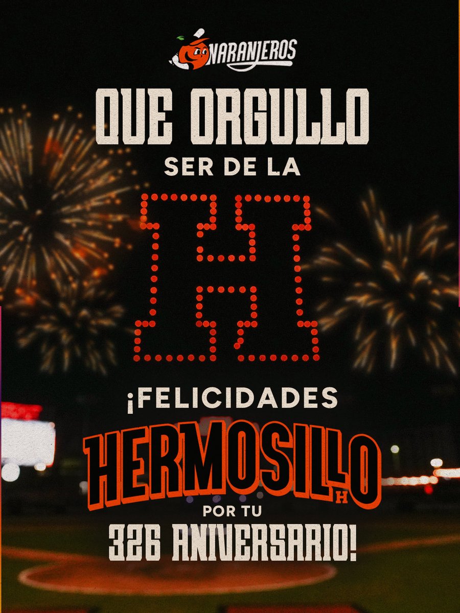 ClubNaranjeros's tweet photo. ¡Estamos de fiesta! 🎉
“La H” está cumpliendo 326 años de su fundación. 🧡
¡Qué orgullo haber nacido aquí! #Orangeborn🍊 https://t.co/X0qvE5Lyqa