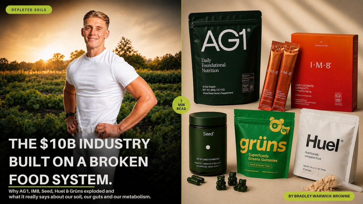 Bwarwickbrowne's tweet photo. Check out my latest article: Supplements are saving us from our soils 

https://t.co/Ay7KnCJmr7 via @LinkedIn 

#agriculture #regenerativefarming #health #nutrition https://t.co/J5o0yejV5U