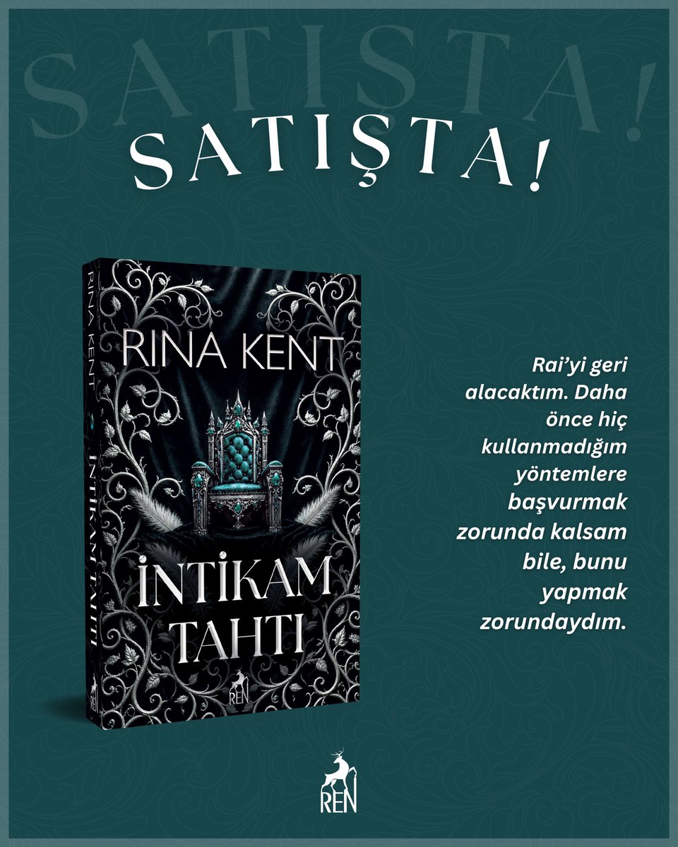 renkitap's tweet photo. Sevilen yazarımız Rina Kent’ten Taht İkilemesi’nin ikinci kitabı İntikam Tahtı şimdi satışta! ❤️

NE GEREKİYORSA YAPMAYA HAZIRDIM. 

Satın almak için ⬇️⬇️

https://t.co/Q8FLylH4Zq

https://t.co/2yG8ROnjDr

https://t.co/hYaffGWk21

—-
#renkitap https://t.co/Z1wiykTurg