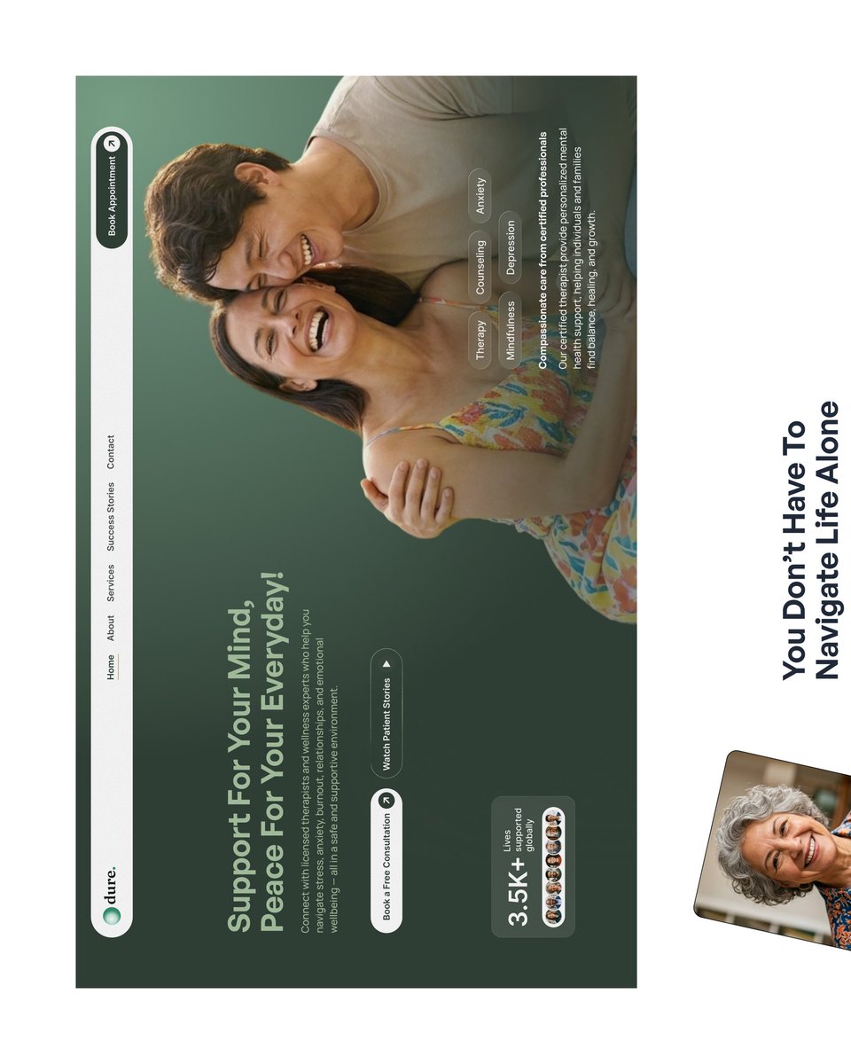 KingRobec's tweet photo. Mental Health Clinic Landing Page

Designed with a clean, clinical, yet comforting aesthetic, it features clear service breakdowns, real patient testimonials, and an approachable layout to build trust and ease anxiety.

Open for new design collaborations! https://t.co/ftJI9TP7ju