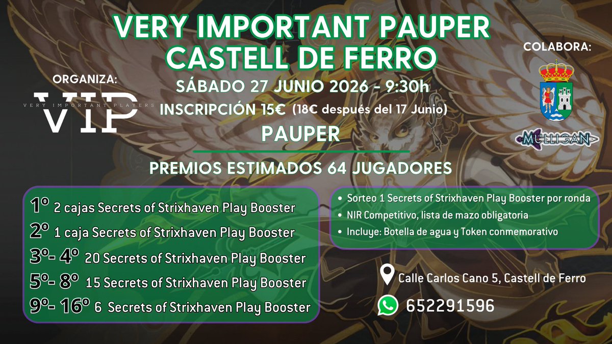 VIPeventosmtg's tweet photo. La segunda, este año no tenemos solo un día de torneo, tendrémos dos días llenos de Magic 😁

Los eventos principales serán nuestro clásico RCQ de Modern(con unos baneos que prometen cambiar el meta) y por petición popular nuestro primer torneo de Pauper.

Muchas gracias 💚🤍 https://t.co/Sy6r6FsvTg