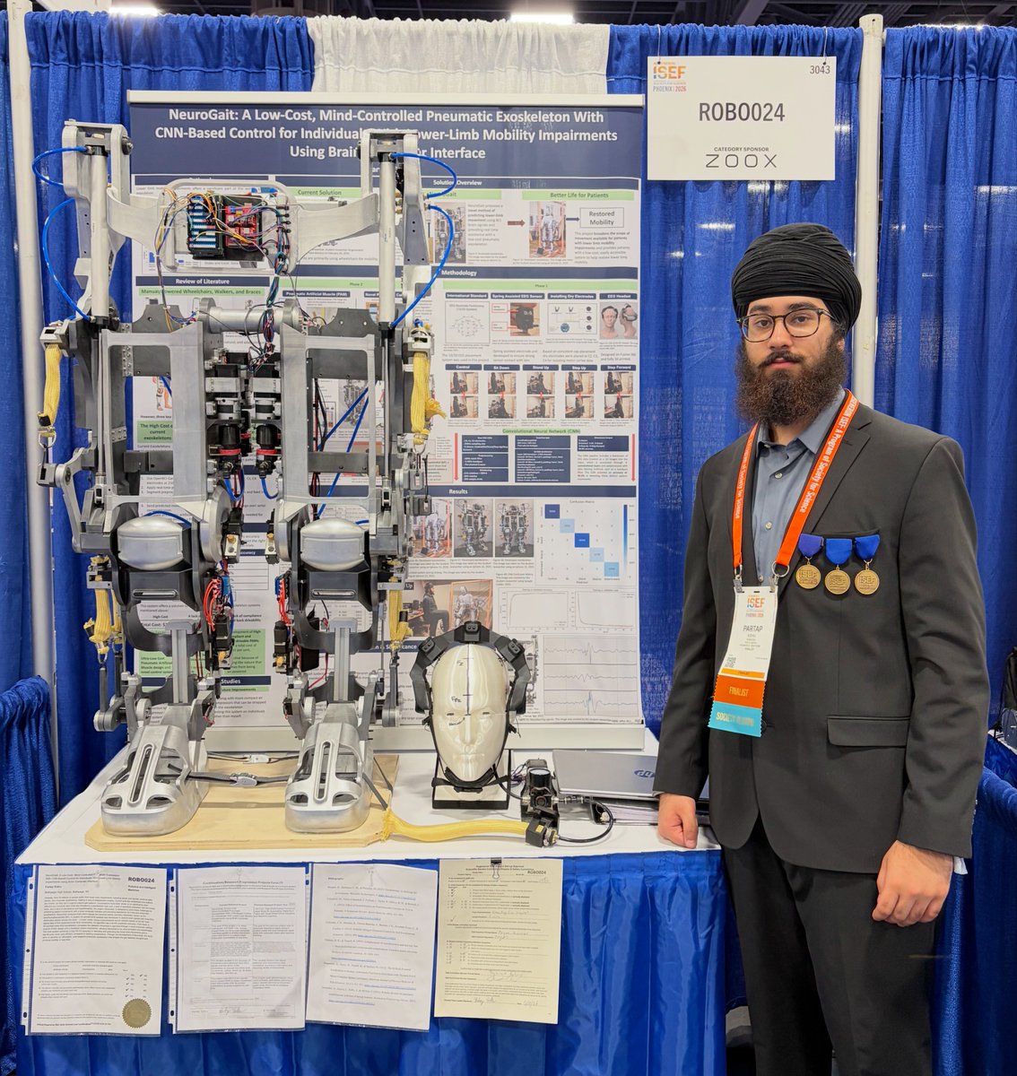 BHSResearch's tweet photo. Congratulations to junior Partap Sidhu who earned second place in the category of Robotics &amp; Intelligent Machines @ #RegeneronISEF 2026. Partap was also the recipient of two special awards. The Bethpage Community is incredibly proud! @BethpageUFSD @principalBUFSD @CpollatosBUFSD https://t.co/RKbBIfixh9