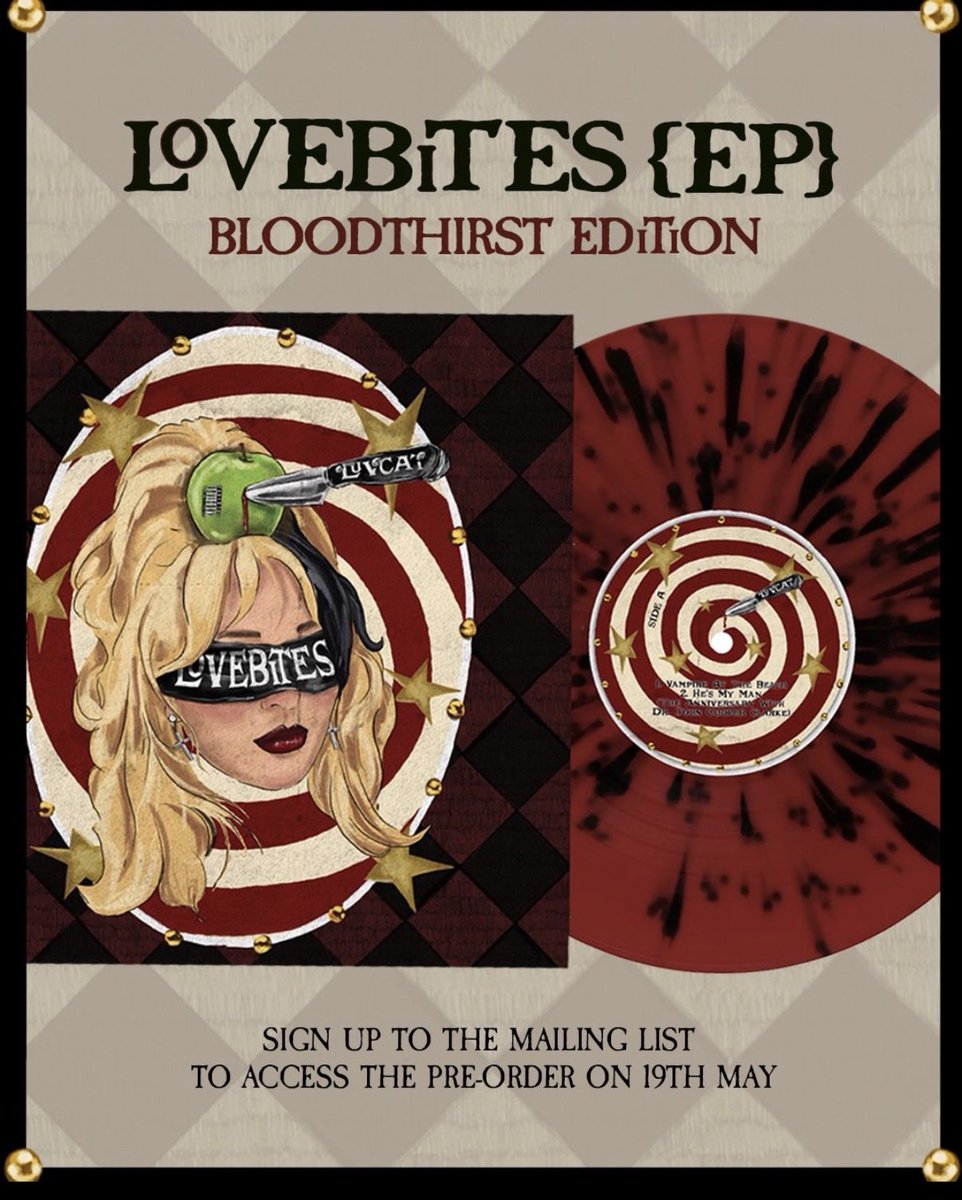 luvcathq's tweet photo. Luvcat has a new variant of Lovebites, the ‘blood thirst’ variant ! sign up in my bio now to get access to the sale! - On sale 19th May 5PM BST 🦷🩸 https://t.co/7DkB9plyTu
#luvcat https://t.co/bXYaaZBn32