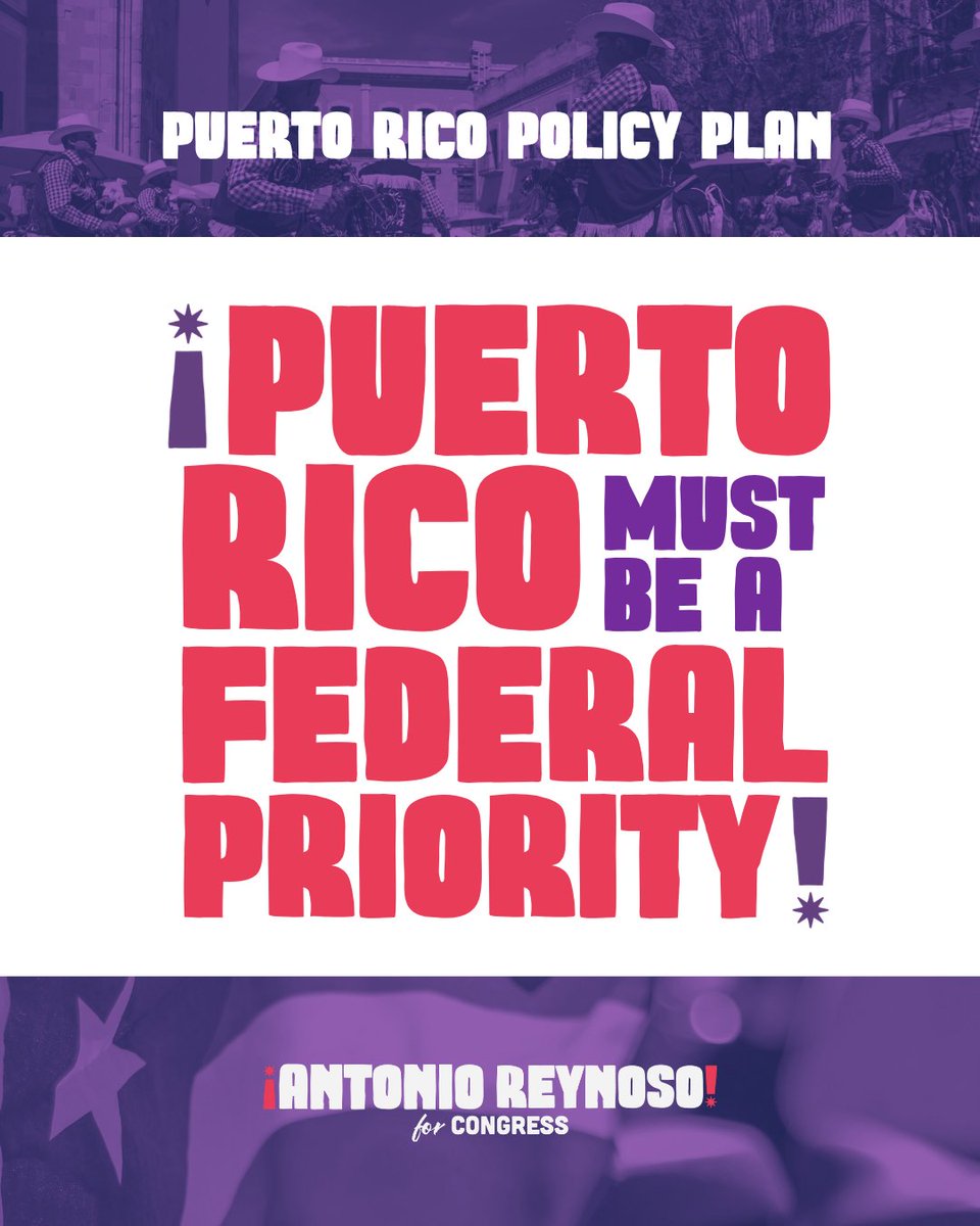 ReynosoBrooklyn's tweet photo. In Congress, I will make sure that Puerto Rico is a federal priority. The deep connection between New York City and Puerto Rico has shaped our city for decades. Uplifting Puerto Rican voices is essential to helping our community thrive. https://t.co/rqiWPaGBn4
