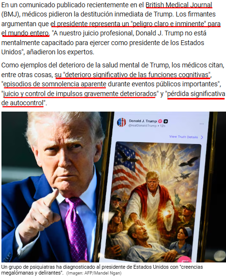 perezstuart's tweet photo. ¿ QUÉ DIECEN LOS PSIQUIATRAS 
sobre
DONALD TRUMP ? https://t.co/jIdlMfDXIt