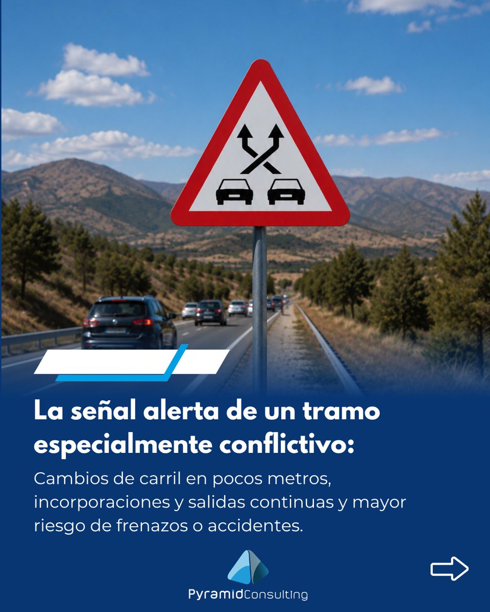 PyramidMultas's tweet photo. La nueva señal P-35 de la DGT ya está apareciendo en las carreteras españolas y muchos conductores todavía no saben qué significa.
No implica multa automática, pero sí puede haber sanciones si se realizan maniobras peligrosas 
En Pyramid Consulting te ayudamos a recurrirlas
#dgt https://t.co/n2TPyEwyKd