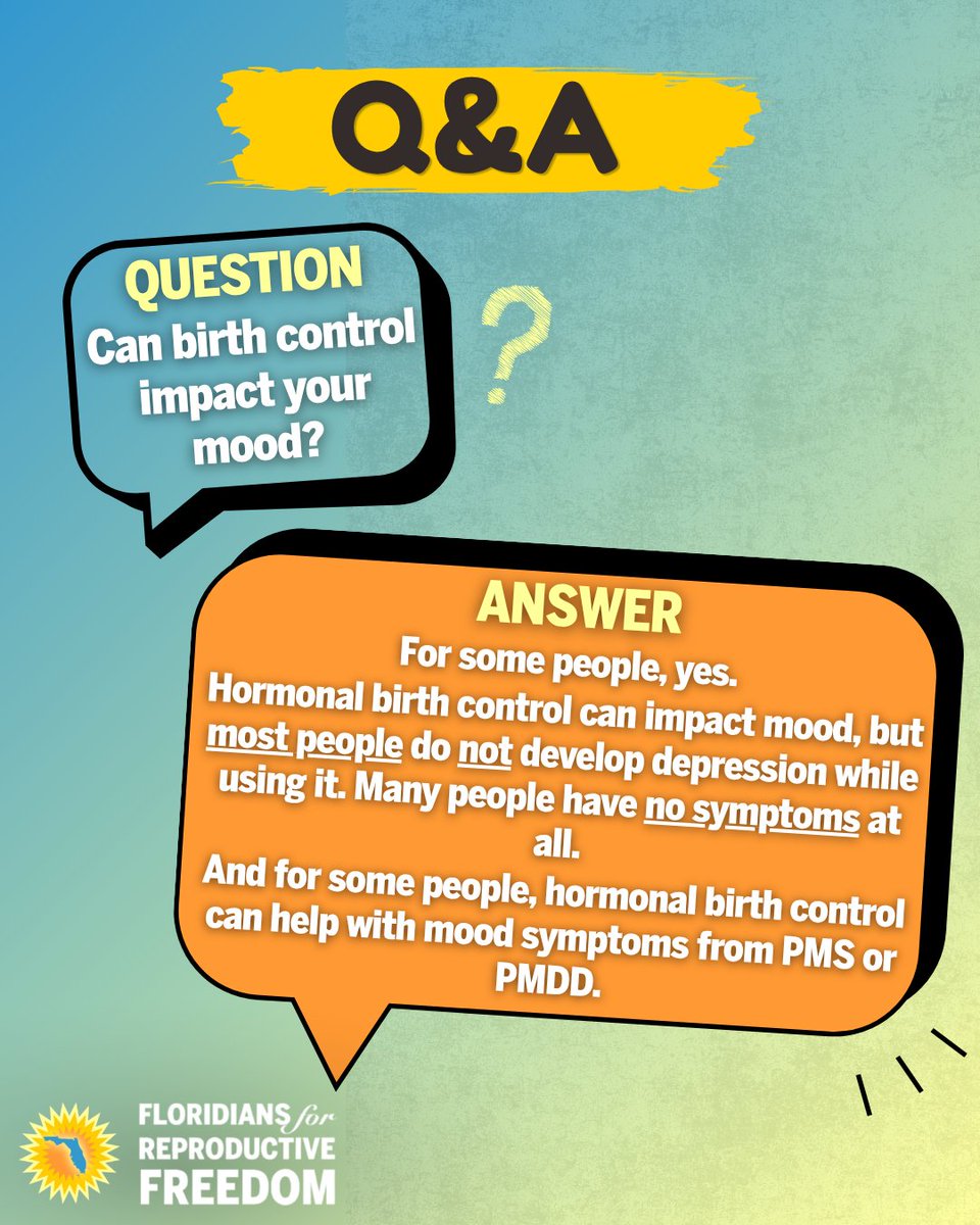 FLReproFreedom's tweet photo. Birth control impacts everyone differently, and sometimes it takes trial and error to find the option that's right for you. If something feels off, you deserve support and options that work for you. https://t.co/sknsCcgttQ