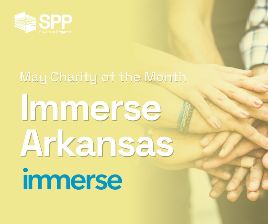 SPPorg's tweet photo. Each month, SPP employees select a local or national organization to support. For May, we’re proud to spotlight @ImmerseArkansas , an organization that has served Arkansas youth for 15 years, supporting kids who are aging out of foster care. https://t.co/WDN08449ED