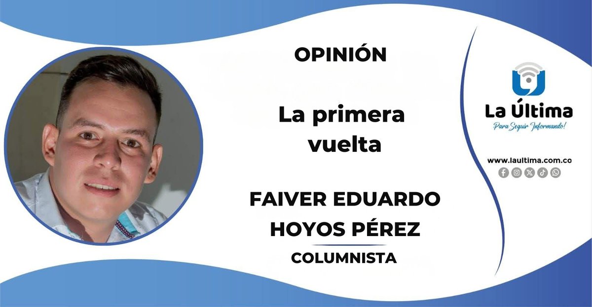Faiver_Hoyos's tweet photo. Les comparto mi columna de opinión por el medio de comunicación @LaUltimaHuila. 

𝗟𝗮 𝗽𝗿𝗶𝗺𝗲𝗿𝗮 𝘃𝘂𝗲𝗹𝘁𝗮.

Lea la columna completa acá ⬇️ 

https://t.co/eHMkrYYg8I https://t.co/oqNe6B4FPe