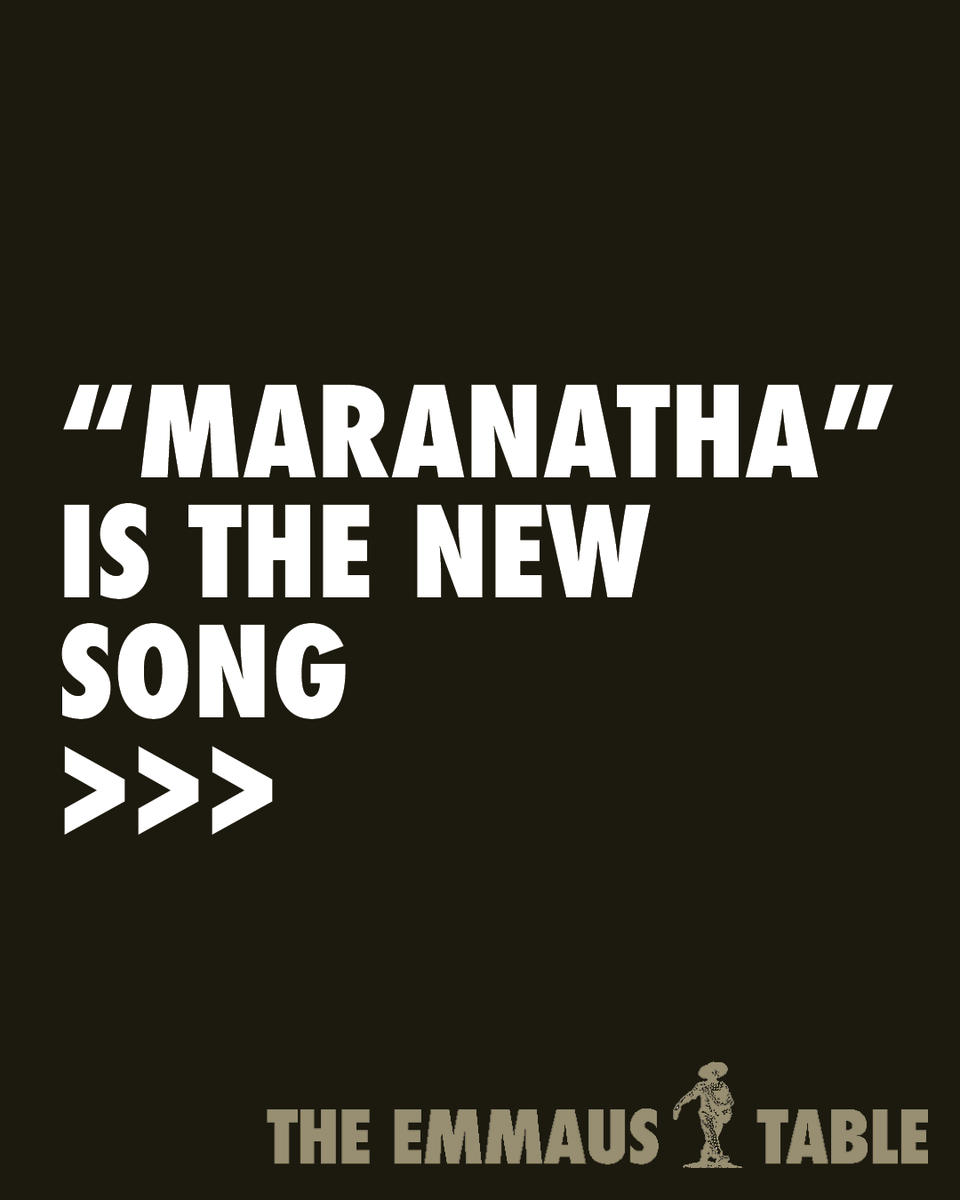 TheEmmausTable's tweet photo. "This is the moment in eternity with the declaration of the Son of Man, 'Maranatha,' sweeps across the nations of the earth that, truly, all might be blessed through the promises made to Abraham. And these days, as any, are numbered. This window of mercy will close—because He has promises to keep to Jerusalem, and when the new song reaches her city of origin again, this 'present evil age' will finally end." 

Read and listen to, 'MARANATHA' IS THE NEW SONG by @quicklikesand now. Links in thread.