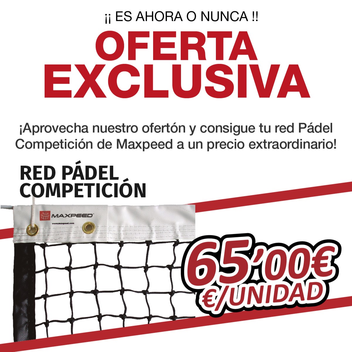 maxpeedsl's tweet photo. Equipa tus pistas con la red de pádel Competición de Maxpeed al mejor precio. Calidad profesional, máxima resistencia y el rendimiento que tus jugadores esperan.

Solo durante 5 días

¿A qué esperas para aprovecharlo?

https://t.co/RSqY23otmU https://t.co/77HpRNmq8Z