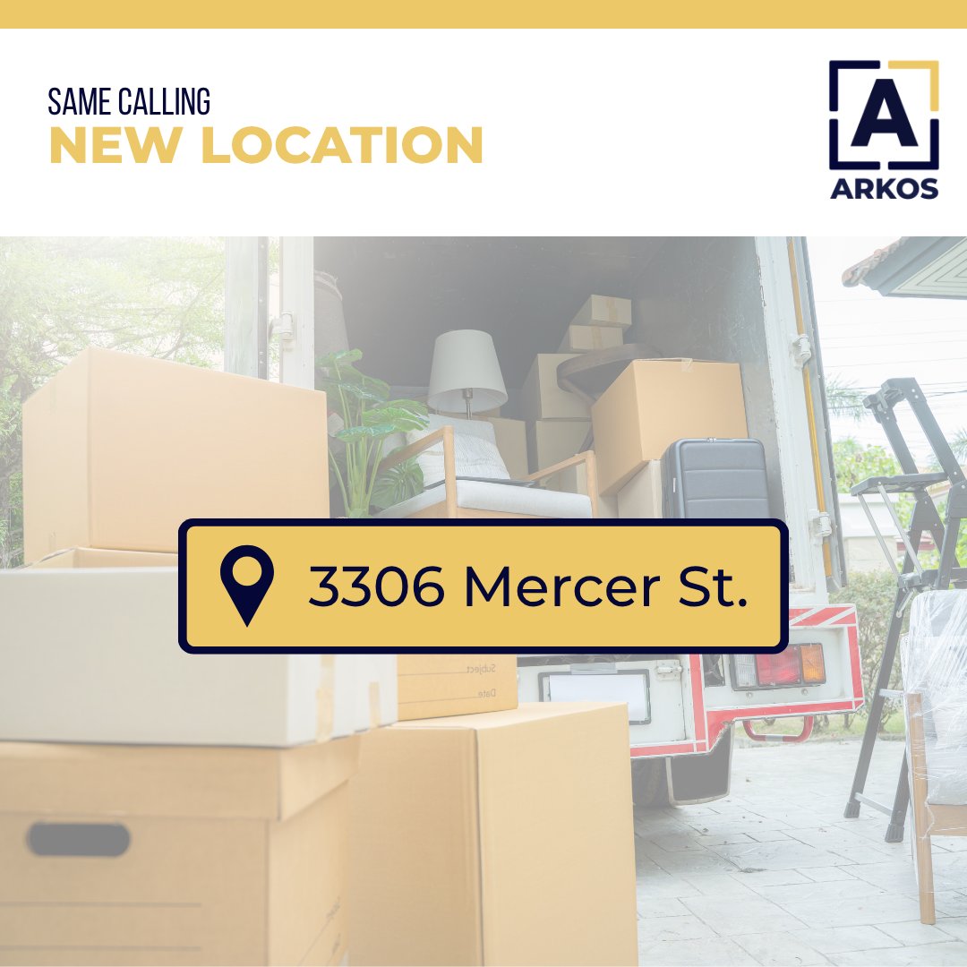 ArkosGlobalAdv's tweet photo. Arkos is on the move! We are grateful to share the opening of our new office at 3306 Mercer Street. Thank you to our clients, team members, and partners who continue to walk this journey with us. https://t.co/hKm1wPEbDo