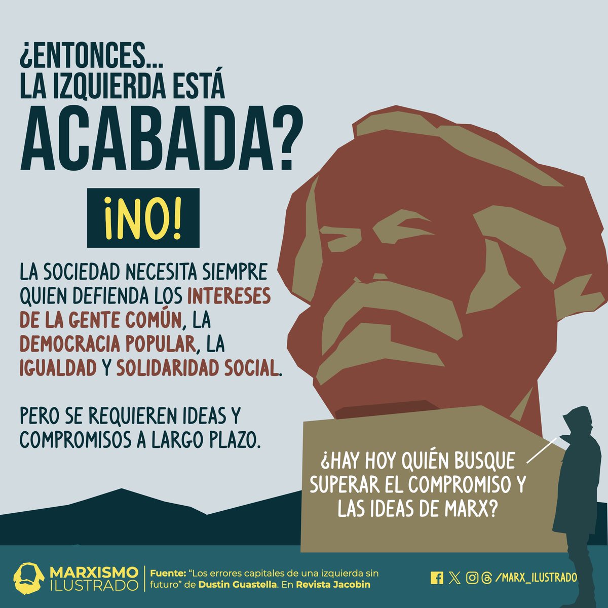 Marx_ilustrado's tweet photo. Debemos recordar que la izquierda no se limita a idearios personalistas ni de proyectos electorales, sino que busca el bien de la humanidad. ✊🔥

¿Existe hoy alguien que busque superar a #Marx? 🤔⁉️

🧵 2/2 https://t.co/EMjTXqBUX0