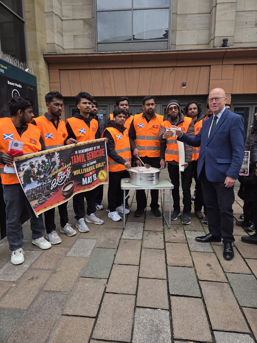 ColmMerrickSNP's tweet photo. Today I had the privilege of joining the Tamil community as they gathered in Glasgow City Centre for Mullivaikkal remembrance day.

The terrible events faced by the Tamil people in Sri Lanka is only outweighed by their determination to continue to pursue justice. https://t.co/GRmGZerjJx