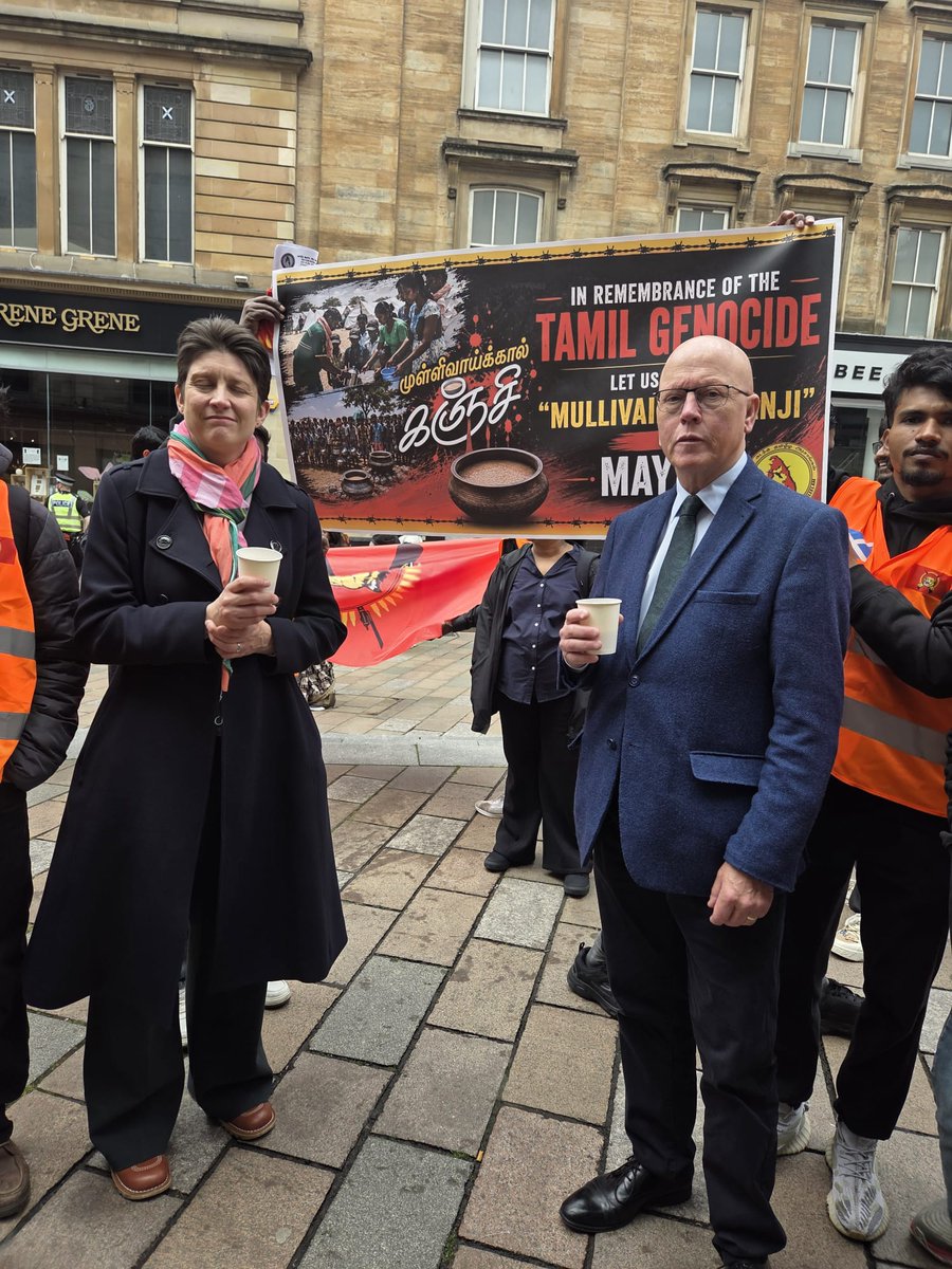ColmMerrickSNP's tweet photo. Today I had the privilege of joining the Tamil community as they gathered in Glasgow City Centre for Mullivaikkal remembrance day.

The terrible events faced by the Tamil people in Sri Lanka is only outweighed by their determination to continue to pursue justice. https://t.co/GRmGZerjJx