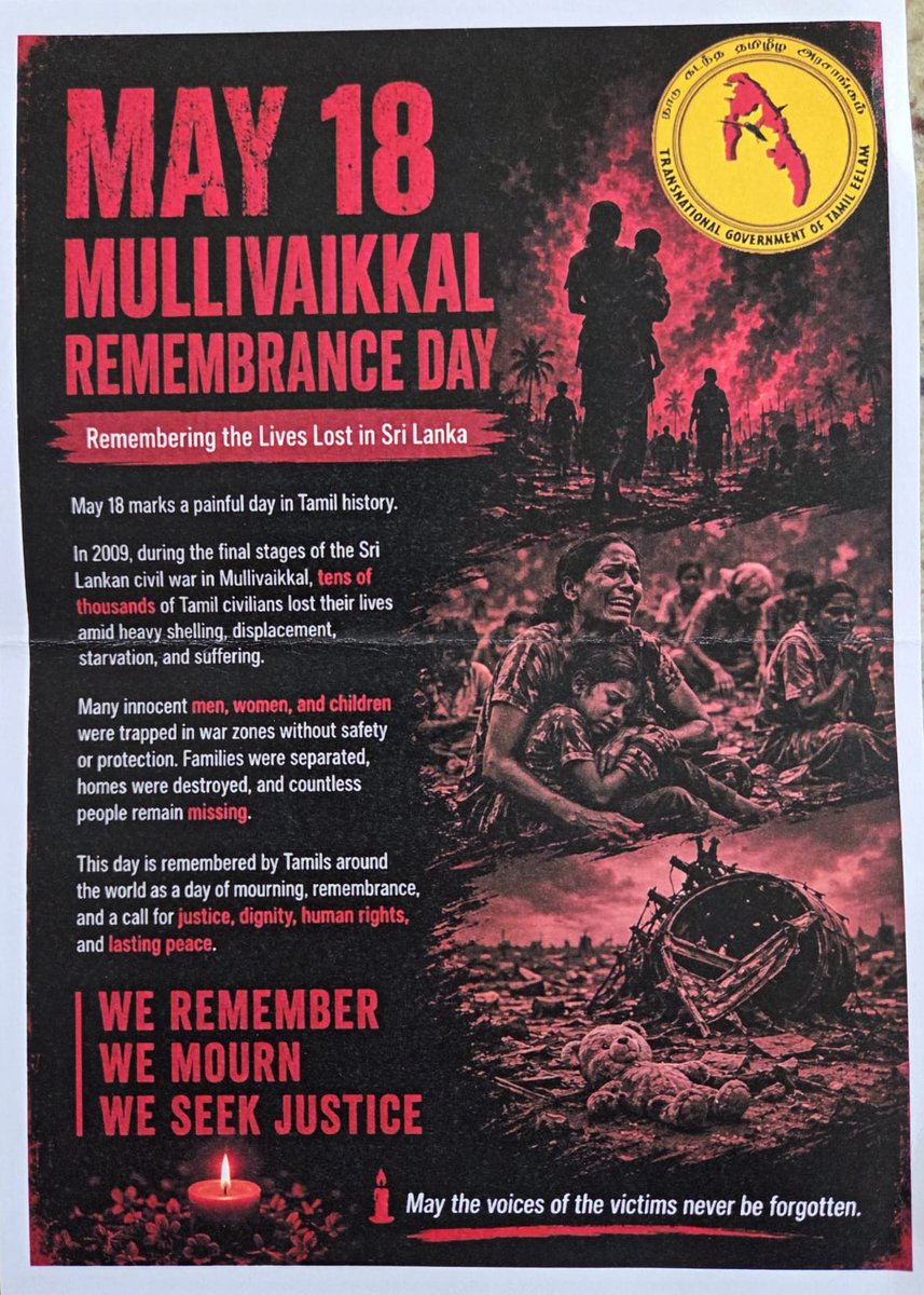 ColmMerrickSNP's tweet photo. Today I had the privilege of joining the Tamil community as they gathered in Glasgow City Centre for Mullivaikkal remembrance day.

The terrible events faced by the Tamil people in Sri Lanka is only outweighed by their determination to continue to pursue justice. https://t.co/GRmGZerjJx