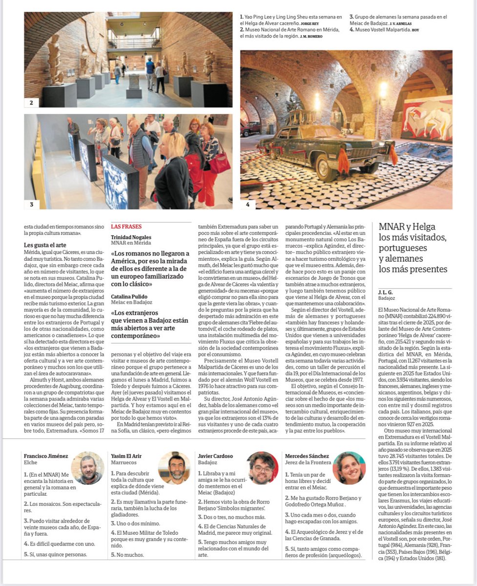 vibahernando's tweet photo. Día de los Museos - A los extranjeros que visitan el
Romano, el @MuseoHAlvear o el @museomeiac les sorprende el edificio,
el atrevimiento de sus colecciones y que sean gratis
.
@Turismo_DipCC @TurismoenEuropa 
. https://t.co/pTy5EGi9s7