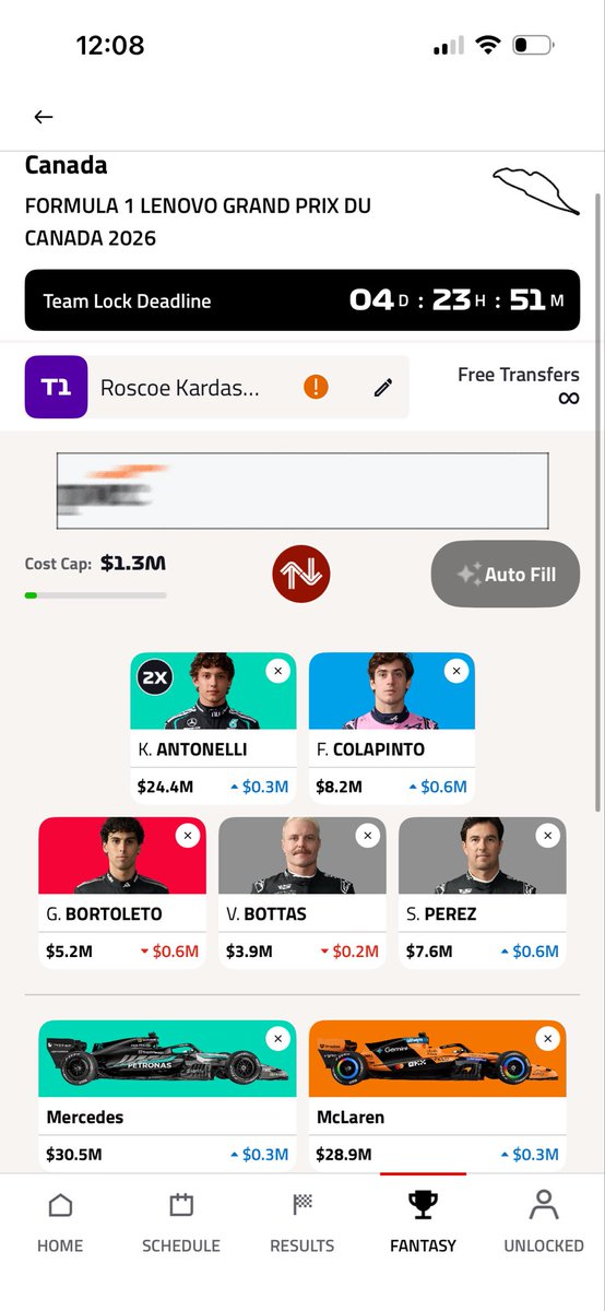 MericanVankah's tweet photo. @F_FantasyHub Had to use wildcard… lmk ur thoughts! https://t.co/Y3FRCvMMrj