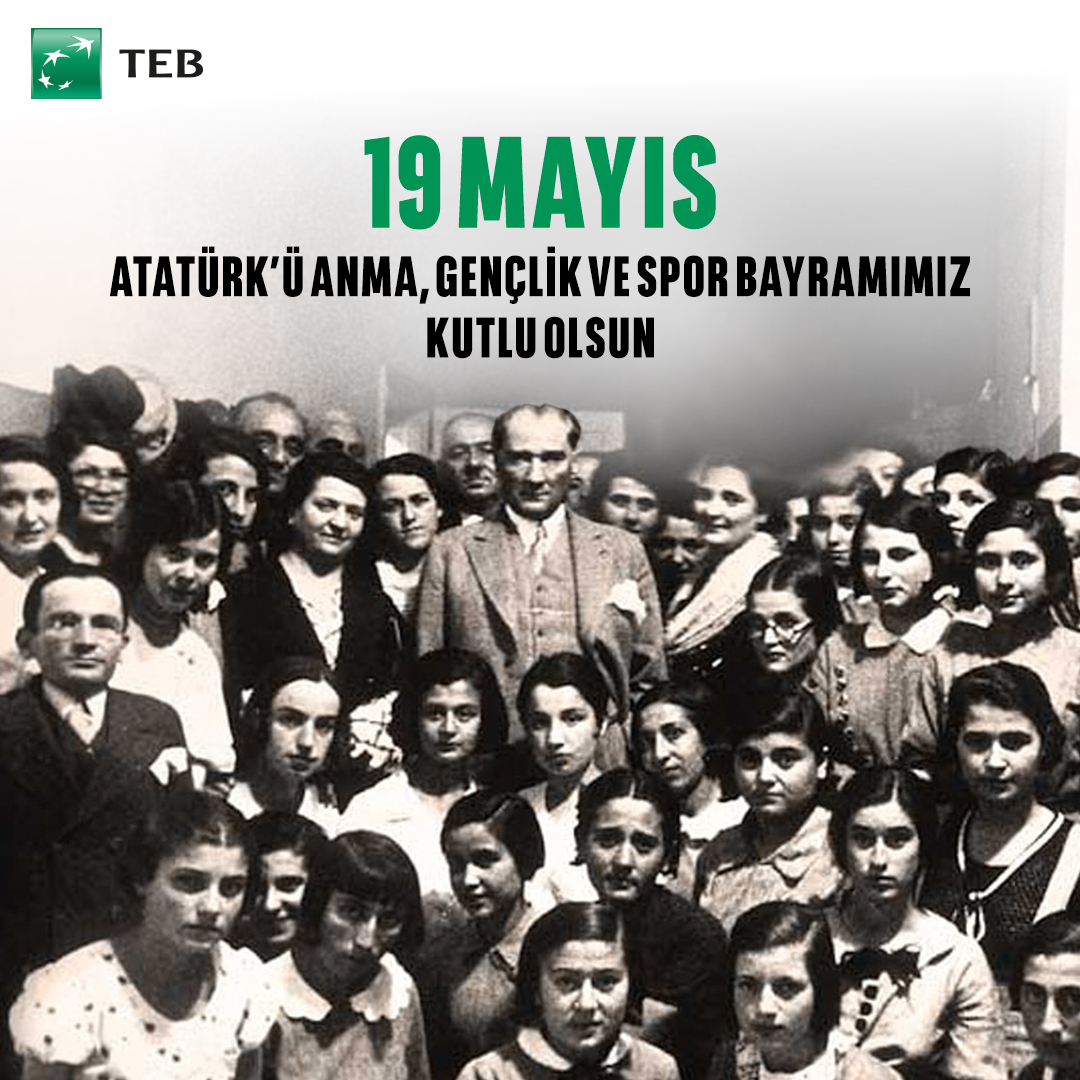 CEPTETEB's tweet photo. 19 Mayıs Atatürk’ü Anma, Gençlik ve Spor Bayramımız kutlu olsun. 🇹🇷 #19Mayıs https://t.co/xWQc908Lzi