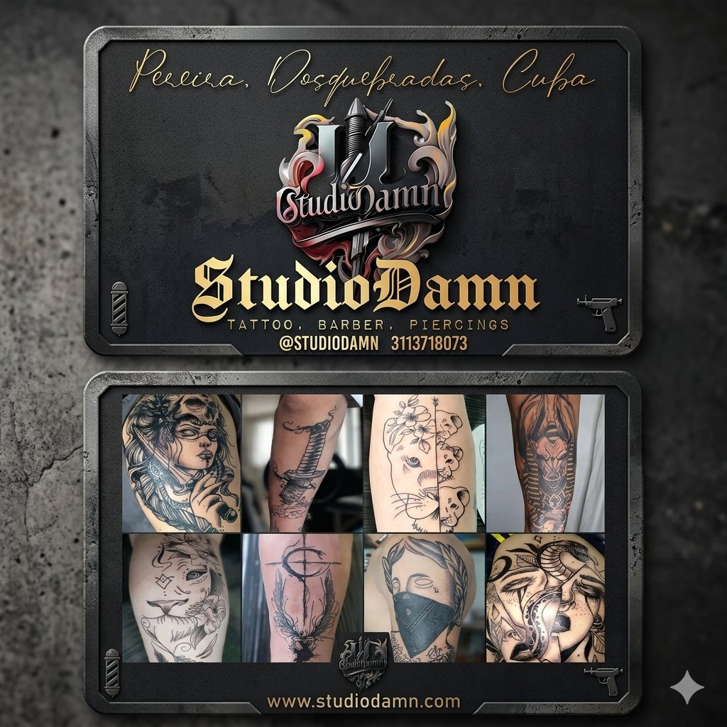 TablonPlay's tweet photo. STUDIODAMN 

#studiodamn #pereira #dosquebradas #cuba #tattoo #barber #piercings #tablonplay https://t.co/9BRDeNYqaJ