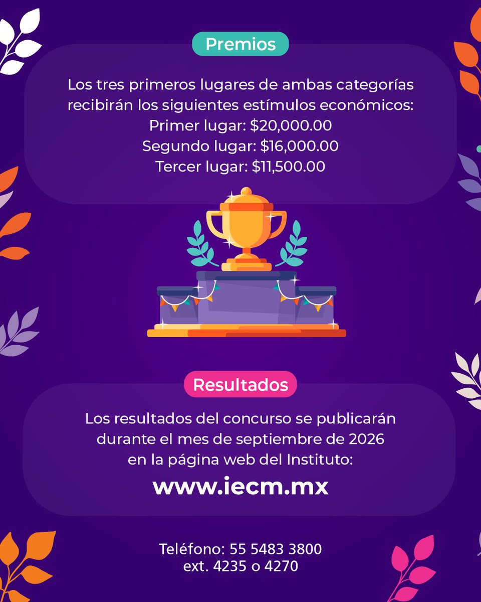 Distrito21IECM's tweet photo. A través de la Dirección Distrital 21, se extiende la cordial invitación para participar en el Concurso Juvenil de Ensayo 2026 "Conversando con los clásicos".

¡Infórmate y participa!

#IECM #DD21 https://t.co/OH393mngra