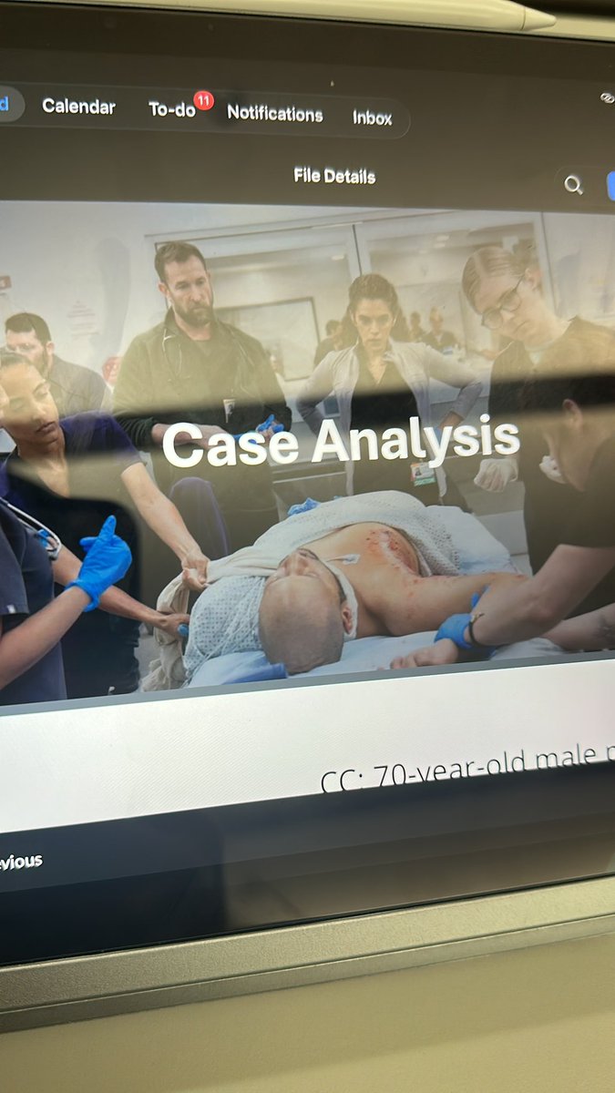 jayebirdiee's tweet photo. it’s so fun being in med school while hyperfixating on a med drama bc wdym the prof put a screencap from da pitt in the PowerPoint today https://t.co/biTP1AKf7s
