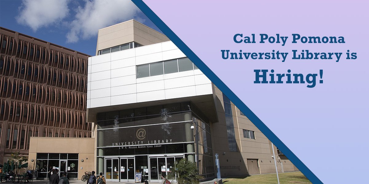cpplibrary's tweet photo. 📚 Cal Poly Pomona seeks a tenure-track Student Success Librarian (Fall 2026). Focus on instruction, outreach, and student success. Salary: $85K–$89,796. Review begins June 8. Apply: https://t.co/M5Bn55xyml https://t.co/yghG2DxVxI