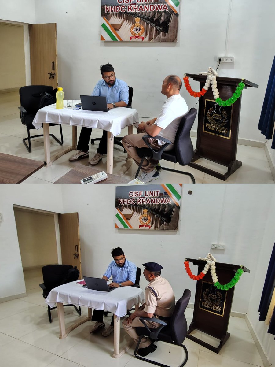 CISFCentral's tweet photo. #ProjectMANN held a #MentalFitness session at #CISF Unit NHDC Khandwa.Psychologist Akshat Srivastava led 1-on-1 screenings & a lecture on stress management,boosting operational readiness & personal well-being. Personnel actively participated to build a stronger,healthier force! https://t.co/KNIbjTpWMx