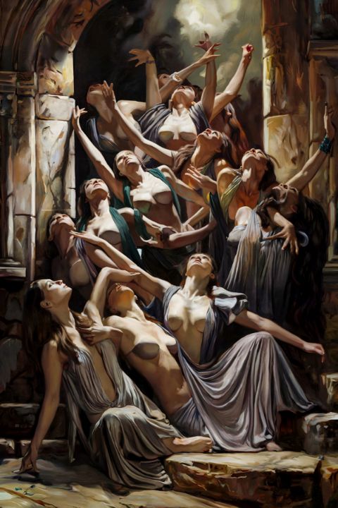 draco99984's tweet photo. Art of the Day! "Nude Women Reaching for Light". Buy at: https://t.co/rahLTQTDC7 https://t.co/HBKaIDCujr
