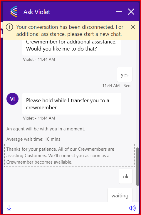 ericpadua's tweet photo. @AveloAir How bad can this get? An airline with the inability to help it's customers: Avelo. Calls are unanswered, emails never receive answers, and their chat "Violet" is broken. Cheap flights, but not a very reliable service. Buyer beware!! https://t.co/oYZTw8ZTtL
