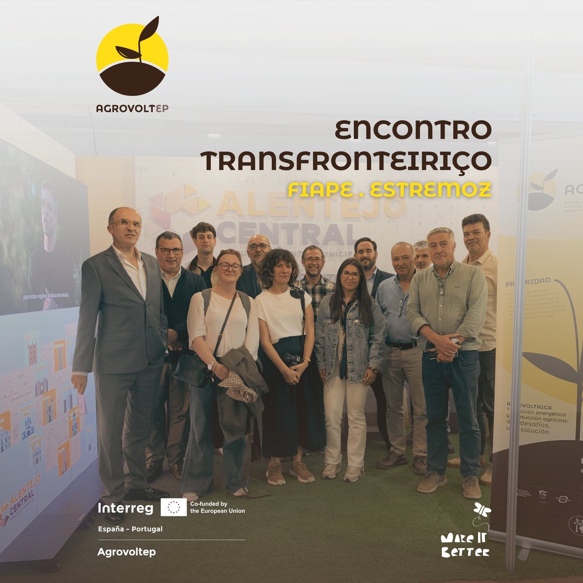 _makeItBetter's tweet photo. 🌱 A agrivoltaica esteve em destaque na FIAPE, em Estremoz!
 
O projeto AGROVOLTEP promoveu o Encontro de Atores “Transição Energética e Produção Agrícola – dois desafios, uma solução”, reunindo especialistas, entidades públicas, setor agropecuário e agentes do território. https://t.co/feAZykoboj
